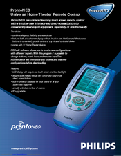 Philips ProntoNEO Specifications