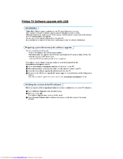 Philips 50MF231D Software Upgrade Instructions