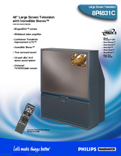 Philips Magnavox 8P4831C Specification Sheet