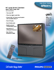 Philips Magnavox 8P6041C Specification Sheet