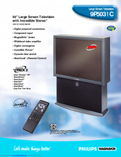 Philips Magnavox 9P5031C Specification Sheet