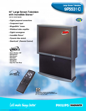 Philips Magnavox 9P5531C Specification Sheet