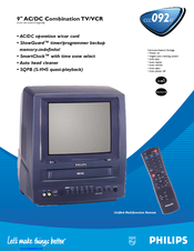 Philips CCC092AT Specification Sheet