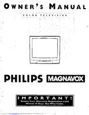 Philips/Magnavox 33I-32V-STEREO LARGE MX3291C - Owner's Manual