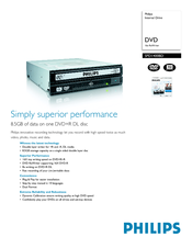Philips SPD1400BD Specifications