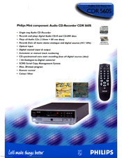 Philips CDR560-00S Specifications