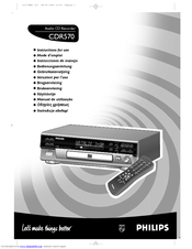 Philips CDR570BK99 Instructions For Use