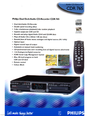Philips CDR765/00 Specifications