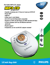 Philips EXP303/19 Specifications