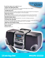Philips/Magnavox AZ2407/19 Product Information