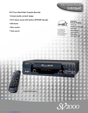 Philips SVB106AT Specification Sheet