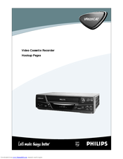 Philips 4-HEAD HI-FI VCR VR620CAT99 Hookup Pages