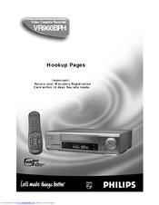 Philips MatchLine VR960BPH Hook-Up Instructions