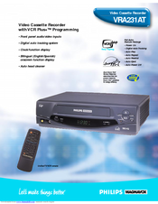 Philips VRA231AT Specifications