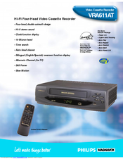Philips VRA611AT Specifications