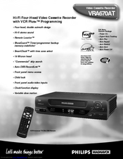 Philips VRA670AT99 Specifications