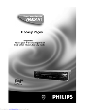 Philips VRB664AT Hookup Pages