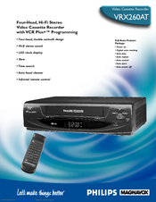 Philips VRX260AT Specifications