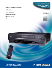Philips Magnavox VRZ220AT Specifications
