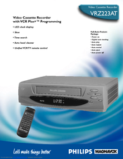 Philips VRZ223AT99 Specifications