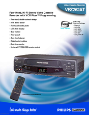 Philips VRZ262AT99 Specifications
