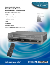 Philips VRZ263AT Specifications
