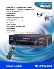 Philips VRZ362AT Specifications