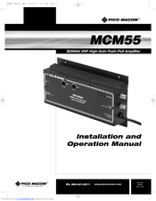 Pico Macom MCM-55 Installation And Operation Manual