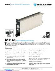 Pico Macom MPD Specifications