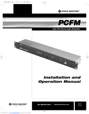 Pico Macom PCFM Installation And Operation Manual