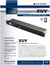 Pico Macom XUV Specifications