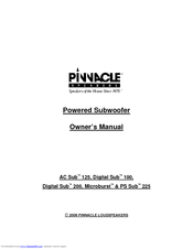 Pinnacle Microburst Sub 225 Owner's Manual