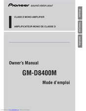 Pioneer GM-D8400M - Amplifier Owner's Manual