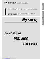 Pioneer Premier PRS-A900 Owner's Manual