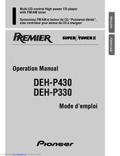 Pioneer Premier DEH-P430 Operation Manual