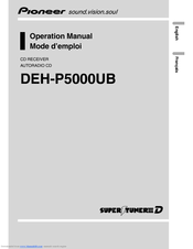 Pioneer Super Tuner IIID DEH-P5000UB Operation Manual