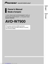 Pioneer AVD-W7900 Owner's Manual