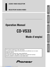 Pioneer CD-VS33 Operation Manual