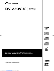 Pioneer DV-220V-K Manuals | ManualsLib