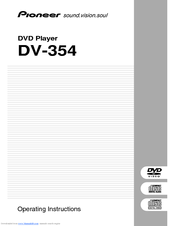 Pioneer DV-354 Operating Instructions Manual