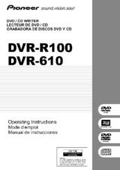 Pioneer DVR-R100 Operating Instructions Manual