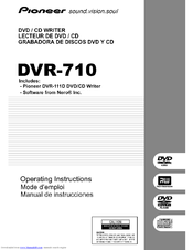 Pioneer DVR-710 Operating Instructions Manual