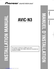 Pioneer AVIC N3 - Navigation System With DVD player Installation Manual