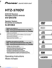 Pioneer HTZ-370DV Operating Instructions Manual