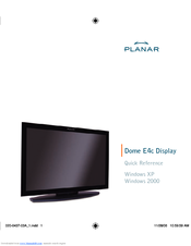 Planar Dome E4c Quick Reference Manual