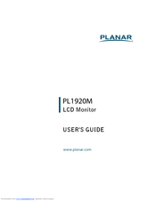 Planar PL1920M User Manual