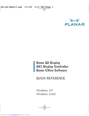 Planar Dome CXtra Quick Reference Manual
