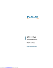 Planar SD2220W User Manual
