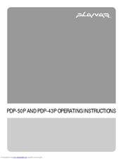 Planar PDP50P Operating Instructions Manual