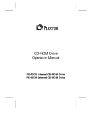 Plextor PX-43CH Operation Manual